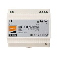 Блок питания для светодиод. ленты BSPS DIN 12В 7.5А 100Вт PL IP20 Pro+ JazzWay 5049987
