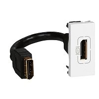Розетка 1-м Display port Mosaic бел. Leg 078791