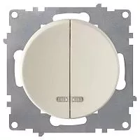 Выключатель 2-кл. СП Florence 10А IP20 с подсветкой механизм беж. (1E31801301) OneKeyElectro 2172802