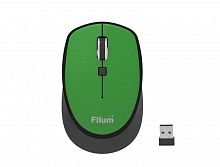 Мышь беспроводная оптическая 2.4 ГГц USB 4 кн., DPI: 800/1200/1600, питание АА 1 шт., темнозеленый, Windows XP/Vista/7/8/10, MacOS Filum FL-MW10-DGN