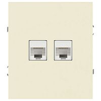 Розетка информационная 2-м СП Arktik RJ45 16А IP20 250В сл. кость Эра Б0070485