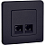 Розетка компьютерная 2-м Inspiria RJ45 кат.5E UTP антрацит IEK 673838