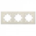 Рамка 3-м Афина фактурная универс. слоновая кость (ivory) Universal A10045-I
