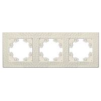 Рамка 3-м Афина фактурная универс. слоновая кость (ivory) Universal A10045-I