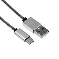 Шнур USB 3.1 type C (male)-USB 2.0 (male) в гибкой металл. оплетке 1м Rexant 18-1886