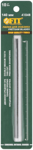 Пилка для ручного лобзика двойн. зуб 140мм набор (уп.10шт) FIT 41048 фото 3