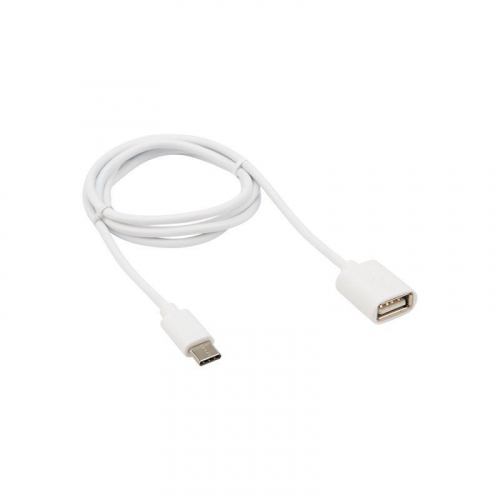 Кабель OTG Type C на USB/2.4A/PVC/white/1m/Rexant 18-1180 фото 5