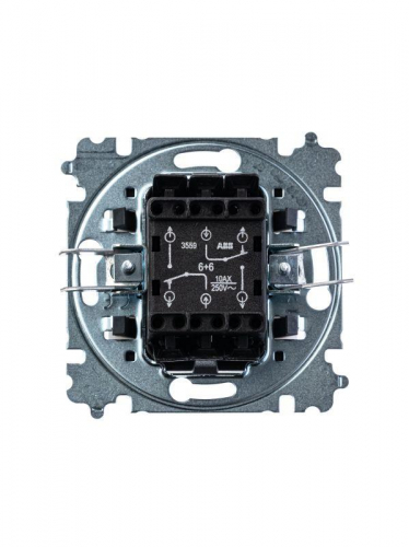 Переключатель 2-кл. СП Levit IP20 жемчуж./ледяной ABB 2CHH595245A6068 фото 4