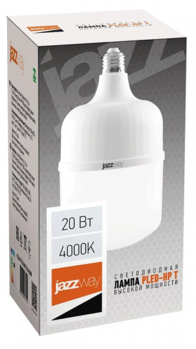 Лампа светодиодная PLED-HP-T 80 20Вт цилиндр 4000К бел. E27 1700лм 220В JazzWay 1038906 фото 2