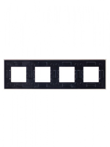 Рамка 4-м 2мод. Zenit стекло жемчуж. ABB 2CLA227400N3501 фото 2
