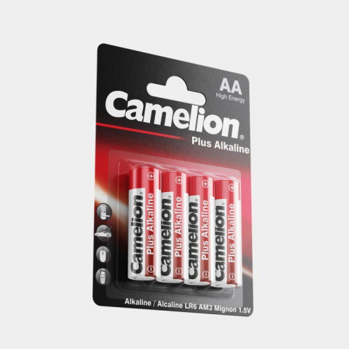 Элемент питания алкалиновый AA/LR6 1.5В Plus Alkaline LR6-BP4 (блист.4шт) Camelion 7370 фото 5
