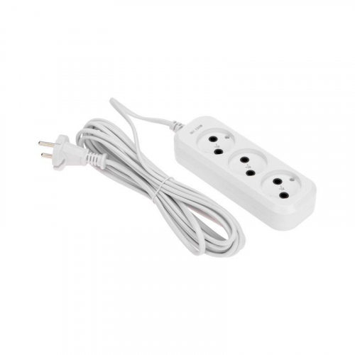 Удлинитель 3х5м без заземл. 2х0.75 бел. PROCONNECT 13-4207