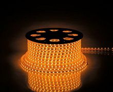 Лента светодиодная LS704 60SMD(2835)/м 4.4Вт/м 220В IP65 с 2 сетевыми шнурами 2 заглушками 2 коннекторами 10 крепежами в комплекте желт. (уп.100м) FERON 26240