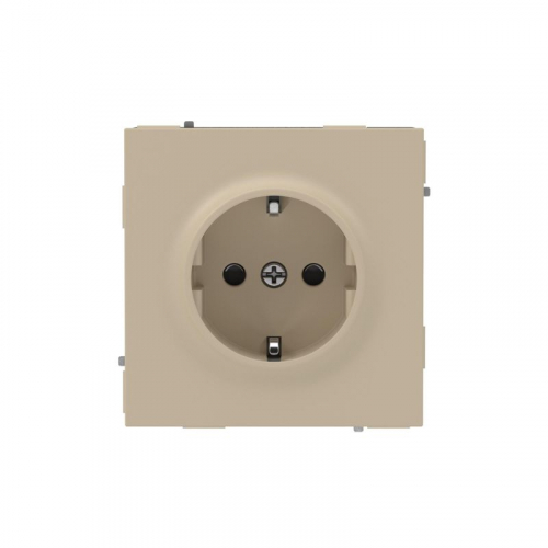 Розетка силовая KANT 2P+E защ. шторки ванильн. марципан DKC 7015003