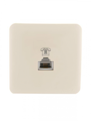 Розетка телефонная Viola RJ11 евро стандарт крем. LEZARD 751-0300-137