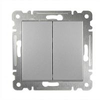 Выключатель 2-кл. СП Karea 10А IP20 механизм серебр. Makel 57065003
