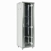 Шкаф телекоммуникационный напольный 19дюйм 42U 600х800х2054 передняя дверь стекло дверь задняя металл разборный сер. RAL7035 Rexant 04-4268-211
