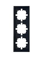 Рамка 3-м ZIMA горизонт. черн. бархат LEZARD 704-4200-148