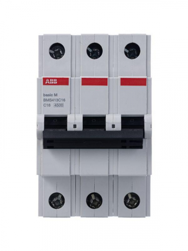 Выключатель автоматический модульный 3п C 16А 4.5кА Basic M BMS413C16 ABB 2CDS643041R0164 фото 3