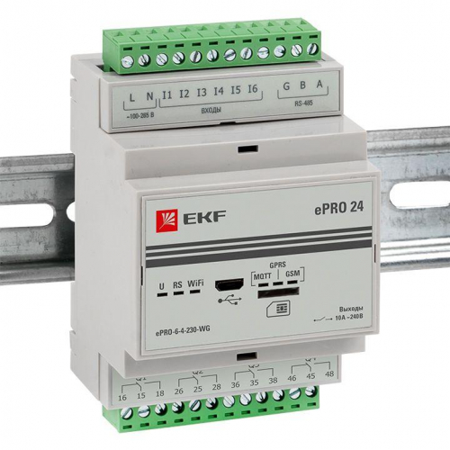 Контроллер базовый ePRO удаленного управления 6вх/4вых 230В WiFi GSM PROxima EKF ePRO-6-4-230-WG фото 10