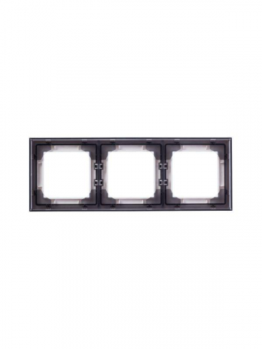Рамка Levit 3п бел./дым. черн. ABB 2CHH015030A6062 фото 4
