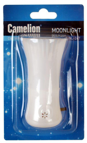 Светильник светодиодный NL-247 "Волан" 220В ночник с выкл. бел. Camelion 14267 фото 5