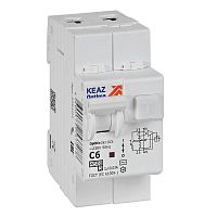 Выключатель автоматический дифференциального тока 2п OptiDin D63-22C6-AC-У3 C6 30мА 4.5кА с защитой от сверхтоков КЭАЗ 328103