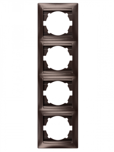 Рамка 4-х постовая вертикальная шоколад "Лама" TDM фото 3