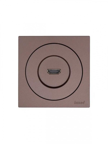 Розетка HDMI 1-м СП OSEN механизм шоколад LEZARD 743-7388-203 фото 3