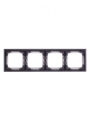 Рамка Levit 4п бел./дым. черн. ABB 2CHH015040A6062 фото 2