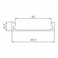 Профиль накладной алюминиевый 5010-2 2м Rexant 146-218