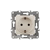 Розетка 1-м СП Эра12 12-2001-02 16А IP20 16AX 250В 2P+E Schuko без монтаж. лапок механизм сл. кость Эра Б0014682
