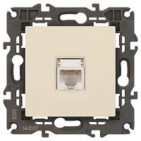 Розетка компьютерная 1-м Elegance 14-3107-02 RJ45 IP20 механизм сл. кость Эра Б0034303