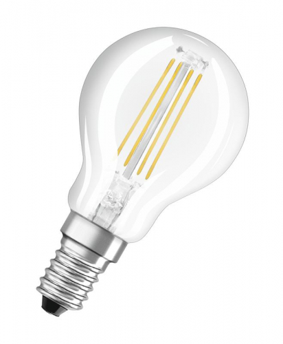 Лампа светодиодная филаментная LED SUPERSTAR+ CL P FIL 40 dim 3.4W/927 3.4Вт 2700К тепл. бел. E14 470лм P угол пучка 320град. 220-240В диммир. (замена 40Вт) прозр. стекло OSRAM 4058075603158