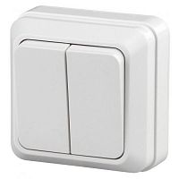 Выключатель 2-кл. ОП Quadro 10А IP20 2-104-01 250В бел. Intro Б0053757
