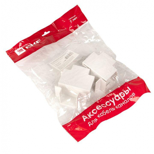 Угол T-образный 40х40 бел. Plast PROxima (уп.4шт) EKF tchw-40-40x4 фото 2