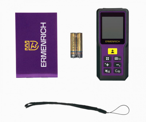 Рулетка лазерная Reel PRO GM60 фиолет. Ermenrich 84645 фото 2