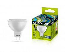 Лампа светодиодная LED-JCDR-7W-GU5.3-6500K 7Вт JCDR рефлектор матовая 6500К холод. бел. GU5.3 220-240В Ergolux 12881