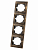 Рамка 4-х постовая вертикальная старинная бронза "Лама" TDM