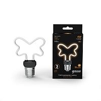 Лампа светодиодная филаментная Filament Artline 4Вт Butterfly матов. 2700К тепл. бел. Е27 330лм milky GAUSS 1001802104