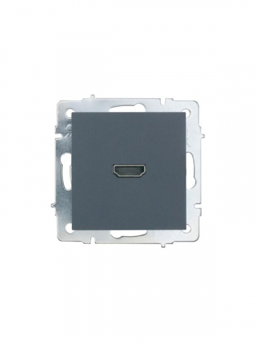 Розетка HDMI 1-м СП VESNA IP20 механизм графит. LEZARD 742-3488-203