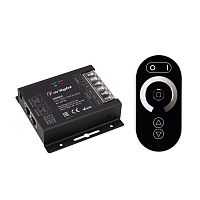 Диммер ARL-OVAL-DIM 12-24В 3х10А ПДУ овал RF RJ45 IP20 метал. черн. Arlight 027156