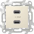 Розетка USB 2-м Simon 24 механизм сл. кость Simon 2411096-031