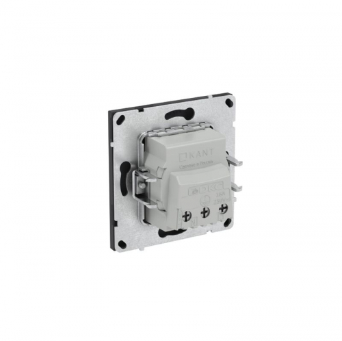 Розетка силовая KANT 2P+E защ. шторки черн. уголь DKC 7012003 фото 5