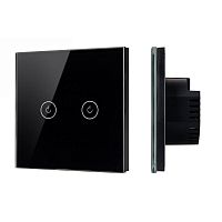 Выключатель сенсорный SWT-OMALI-S02-ZB-BK 10А 250В Zigbee стекло Arlight 050040