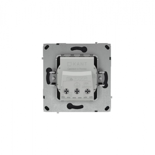 Розетка силовая KANT 2P+E защ. шторки черн. уголь DKC 7012003 фото 3