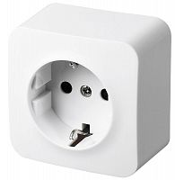 Розетка 1-м ОП 16А IP20 с заземл. защ. шторки бел. Jasmart FS5501W