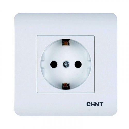 Розетка с заземляющим контактом 16А 250В CHINT 715389