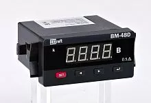 Вольтметр цифровой ВМ-48D 1ф вх. 100В вых. DO+RS-485 96х48мм LED-дисплей DEKraft 50377DEK