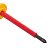 Отвертка Professional PZ-FL1х80мм VDE 1000В EKF pz-fl-1-80-pro-in